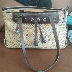 Dooney & Bourke signature quilt tassel tote discon
